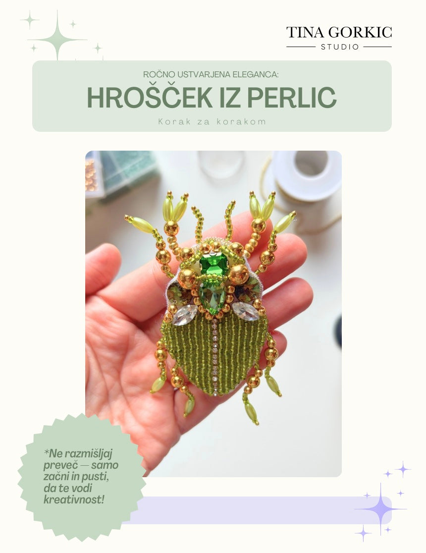 The Beaded Beetle – A Step-by-Step Digital PDF Guide - SLOVENE LANGUAGE